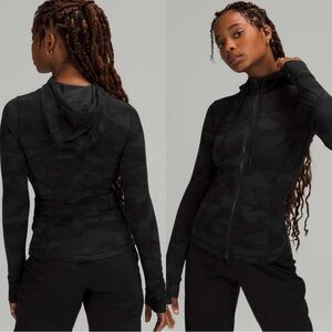 Lululemon Hooded Define Jacket *Nulu Heritage 365 Camo Deep Coal Multi Size 12
